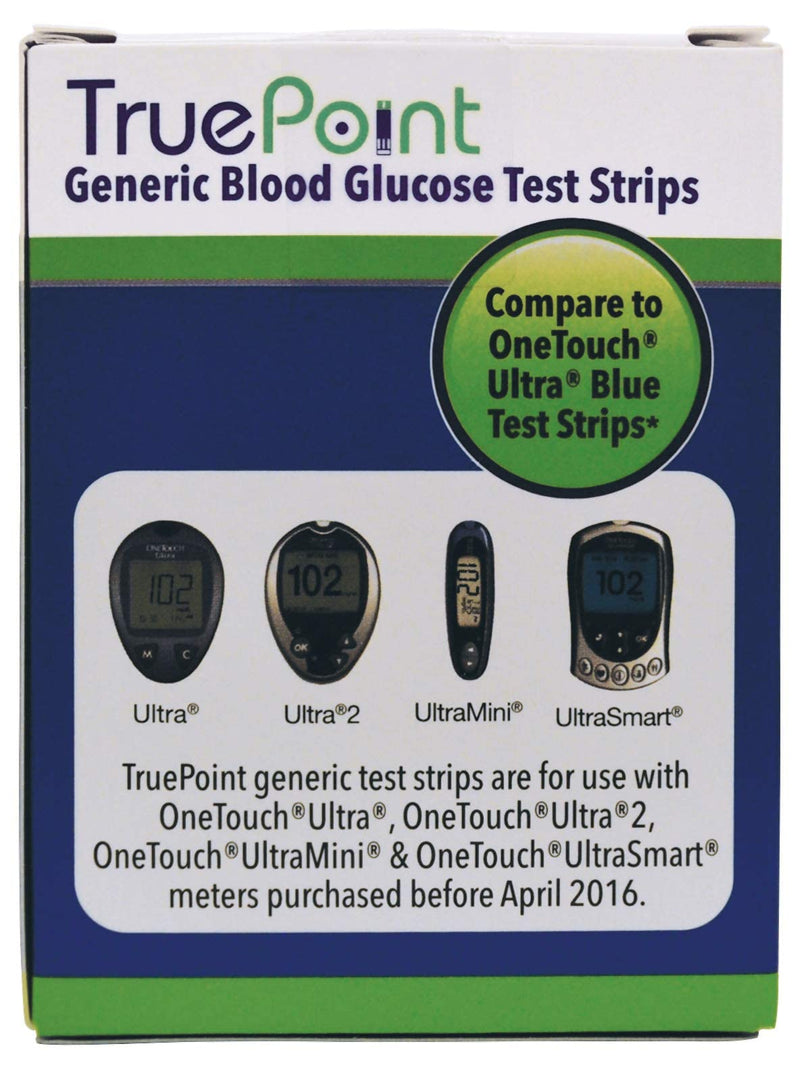 [Australia] - True Point Generic Test Strips 50 Count for Use with One Touch Ultra, Ultra2, Ultra Mini and UltraSmart Meters (Meter NOT Included, Test Strips ONLY) 