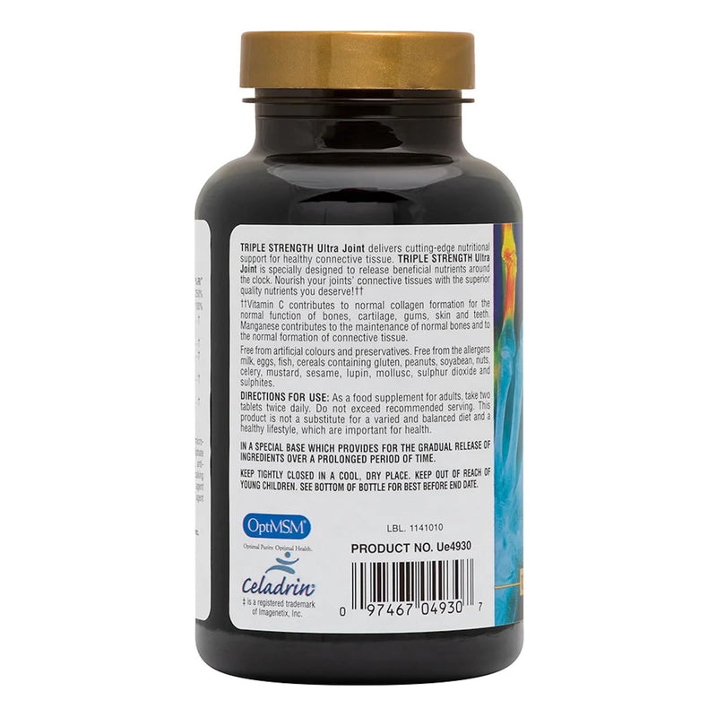 [Australia] - NaturesPlus Ultra Joint Triple Strength - Glucosamine Tablets with MSM, Chondroitin, Vitamin C, Manganese, Black Cherry and Celadrin - Gluten Free - 120 Tablets 
