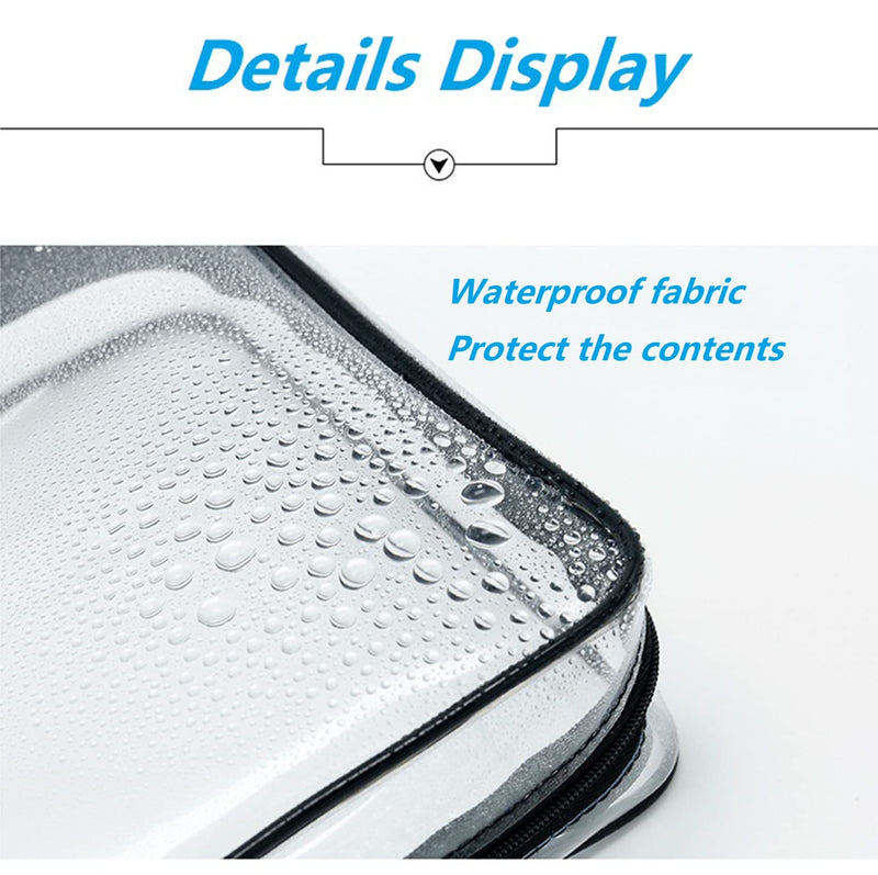[Australia] - Clear Toiletry Bags, 2 Pcs Large Storage Makeup Bags Waterproof Transparent Cosmetic Gags for Travel 