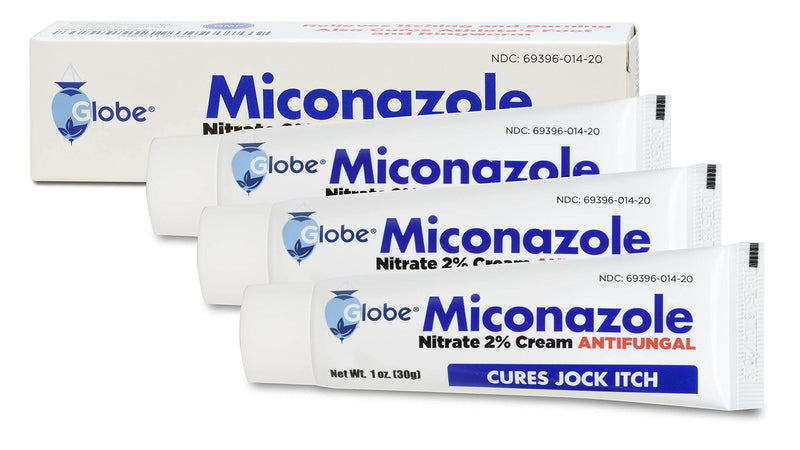[Australia] - Globe Miconazole Nitrate 2% Antifungal Cream, Cures Most Athletes Foot, Jock Itch, Ringworm. 1 OZ Tube (3 Pack) 3 