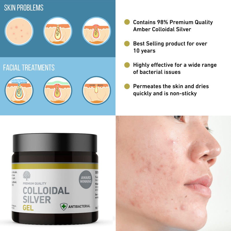 [Australia] - Nature's Greatest Secret Premium Quality Antibacterial Multi-Purpose Colloidal Silver Gel 100g 