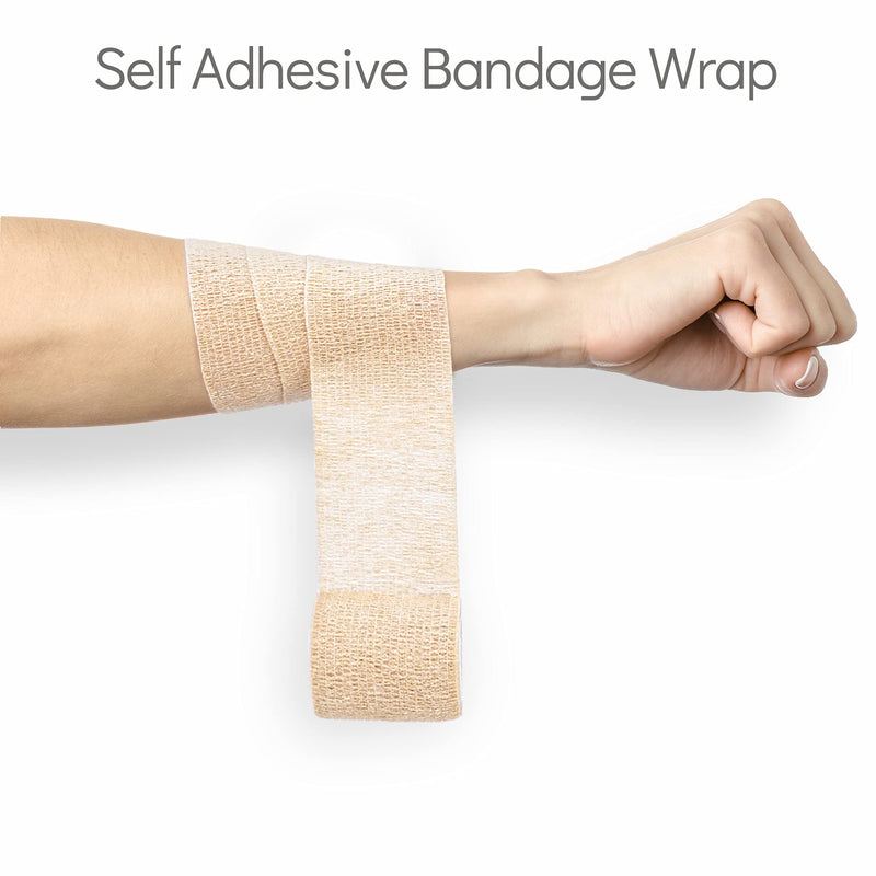 [Australia] - Metene Self Adhesive Bandage Wrap 12 Pack, Athletic Tape 2 Inches X 5 Yards, Sports Tape, Breathable, Waterproof, Elastic Bandage for Sports, Wrist and Ankle Wrap Tape, Non-Woven Bandage 