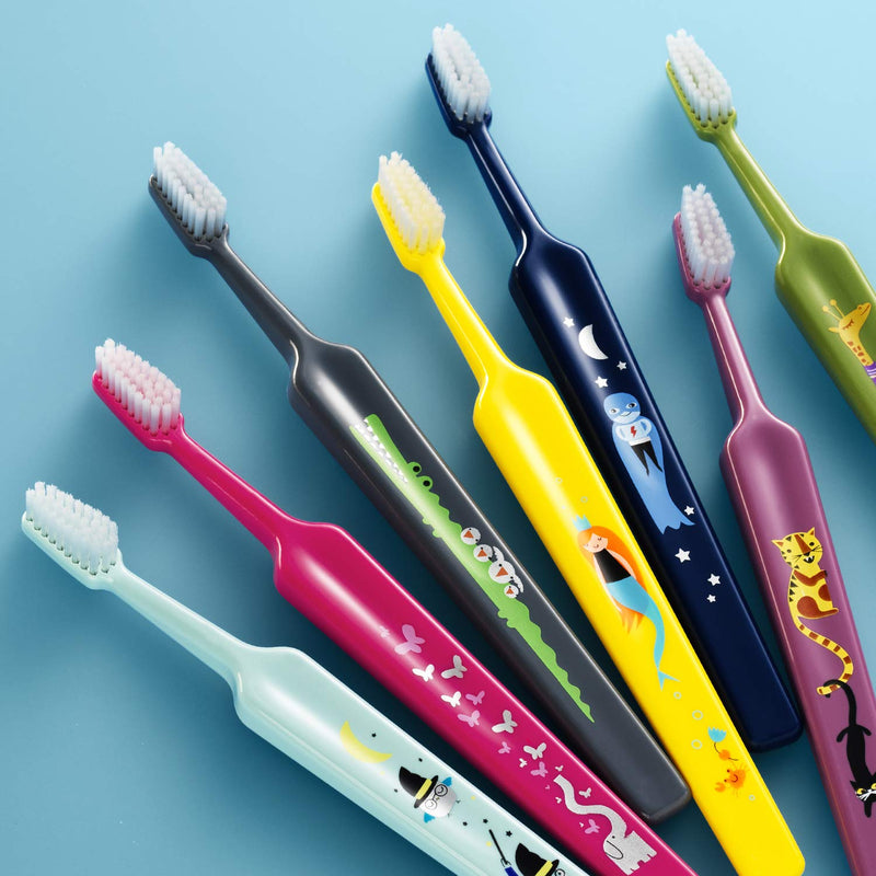 [Australia] - TePe Kids Select Compact X-Soft (Ages 3+) / Extra soft & fun zoo animal design / 1 x children's toothbrush 1x1 