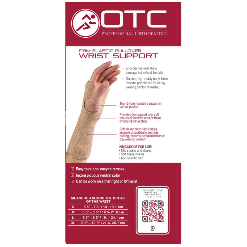 [Australia] - OTC Wrist Support, Pullover Gauntlet, Knit Elastic, Small 