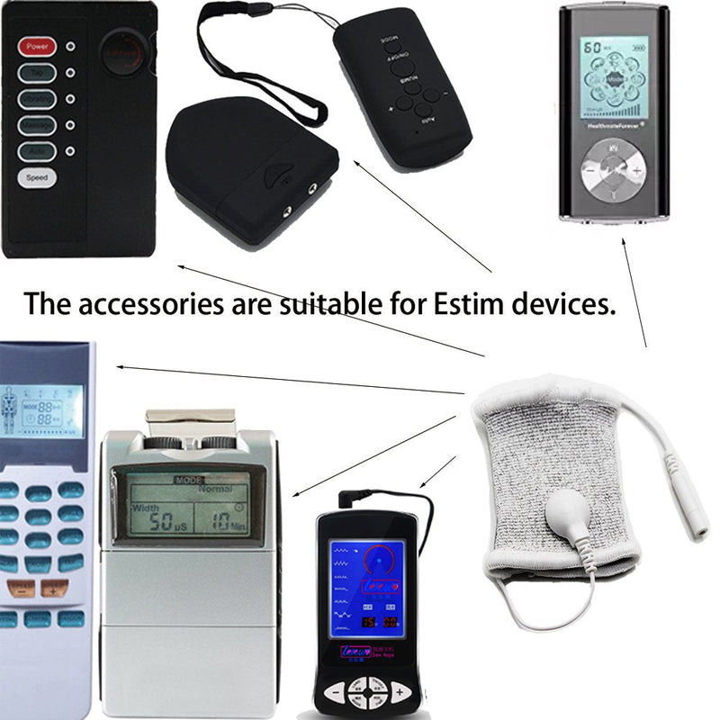 [Australia] - TCFAFA E-stim Adjustable Fabric Silver Thread Conductive Loop Accessories for Tens Stim Finger Massager Accessories 