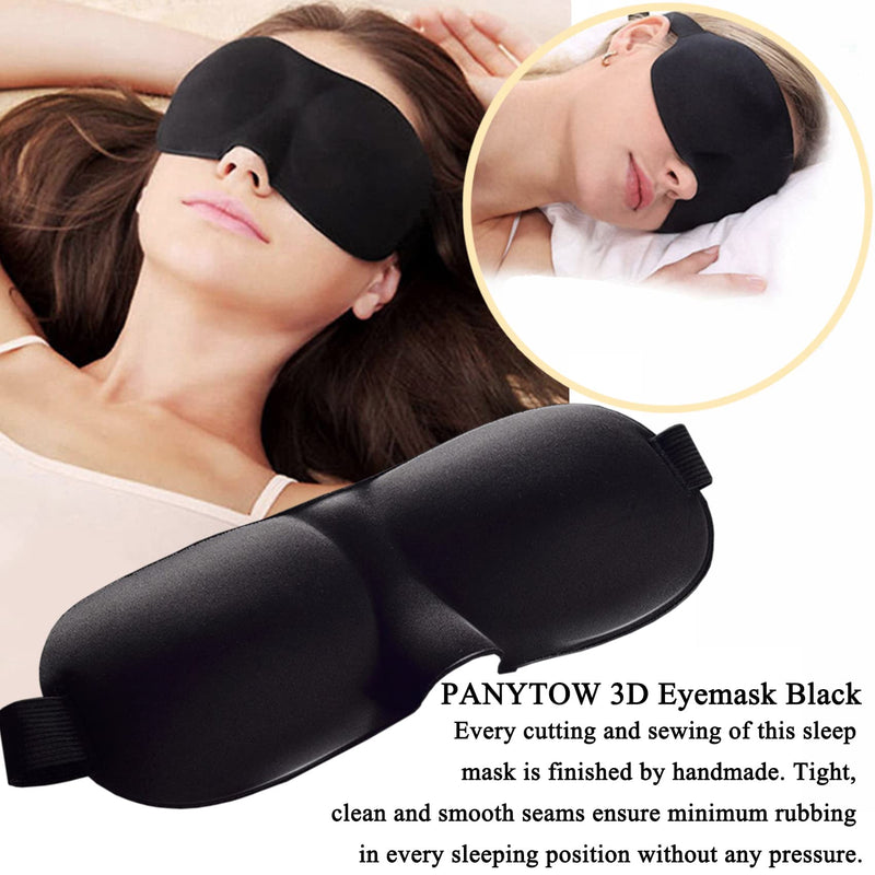 [Australia] - PANYTOW Sleep Mask, Memory Foam Sleep Mask for Women Men, 3D Contoured Cup Eye Mask 100% Blockout All Light Sleeping Mask for Travel, Nap, Yoga Unisex 