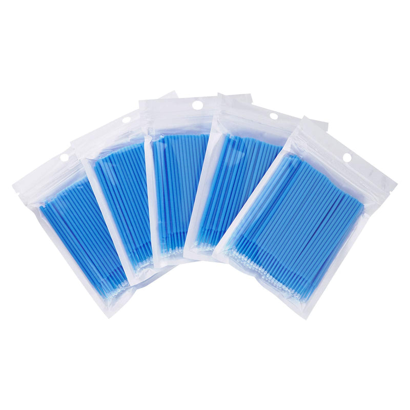 [Australia] - Cuttte 500 PCS Disposable Micro Applicators Brushes Latisse Applicator for Eyelashes Extensions and Makeup Application (Head Diameter: 2.5mm) 