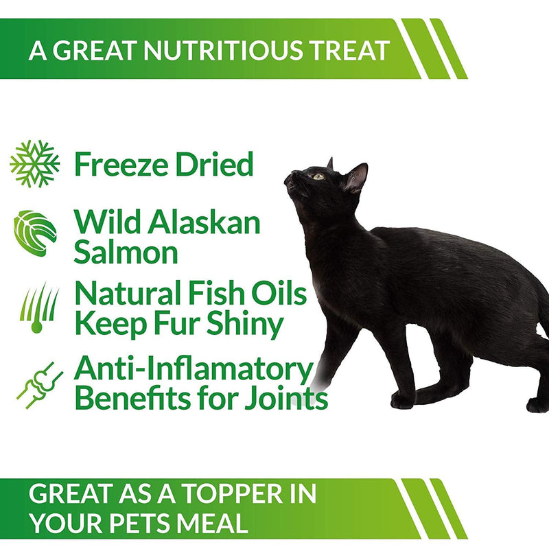 [Australia] - LIFE ESSENTIALS BY CAT-MAN-DOO All Natural Freeze Dried Wild Alaskan Salmon Treats for Cats & Dogs - Single Ingredient No Grain Snack with No Additives or Preservatives, 5 Ounce Bag 