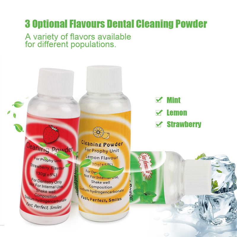 [Australia] - Dental Cleaning Powder, Dental Air Flow Polisher Powder, Prophy Mate Air Jet Polisher Cleaning Powder, 3 Optional Flavours(Strawberry Flavor) Strawberry Flavor 