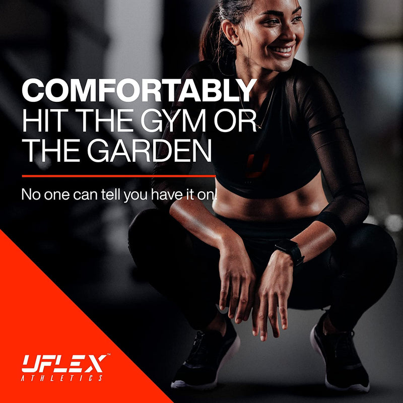 [Australia] - Uflex Athletics (Medium) Knee Compression Sleeve Support for Running, Jogging, Sports, Joint Pain Relief, Arthritis and Injury Recovery-Single Wrap Red M 