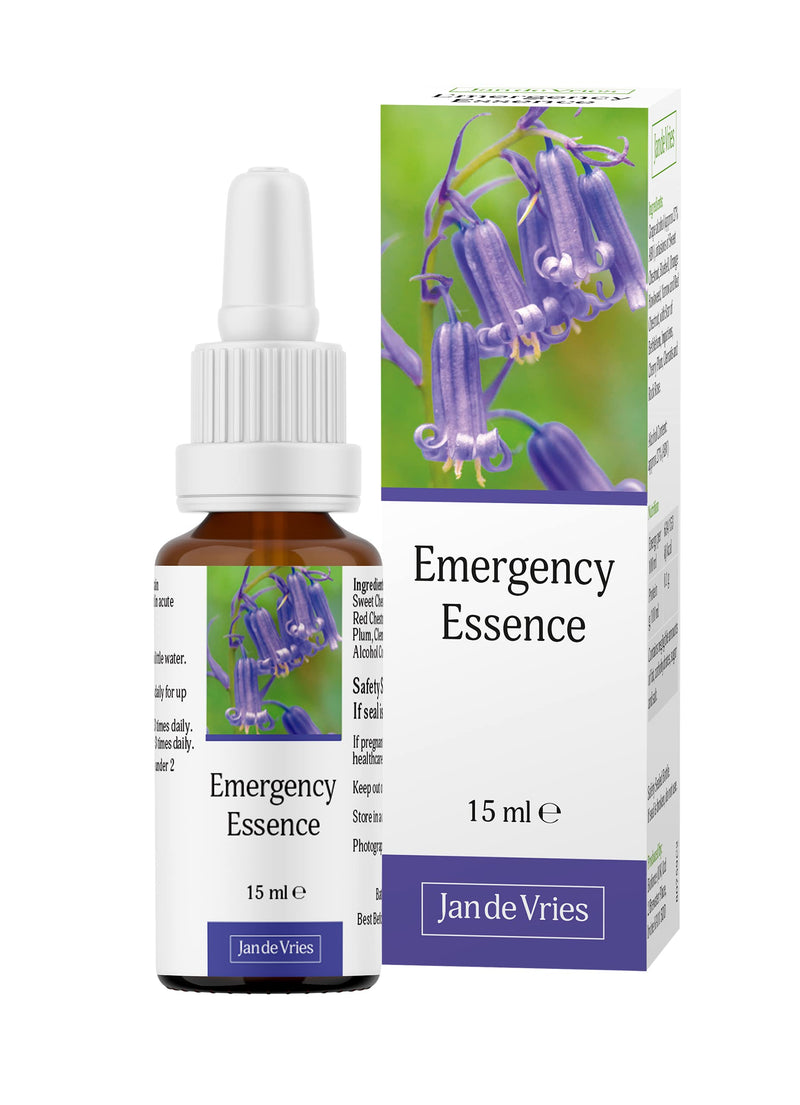 [Australia] - Jan De Vries Emergency Essence | Calm & Steady the Emotions | Contains Star of Bethlehem, Bluebell & Yarrow | 15ml 15 ml (Pack of 1) 