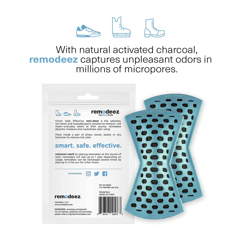 [Australia] - Remodeez Shoe Deodorizers, Made From Natural Renewable Coconut Shell Charcoal, Natural Shoe Fresheners, Moisture & Odor Absorber 