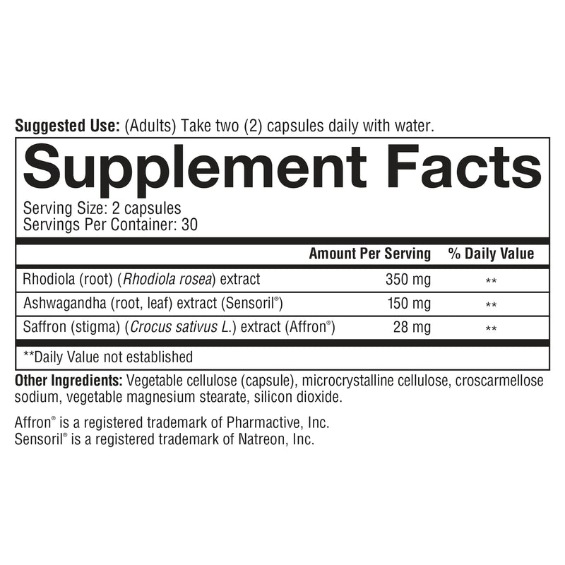 [Australia] - Youtheory Saffron Advanced with Rhodiola, 60 Count (1 Bottle) 