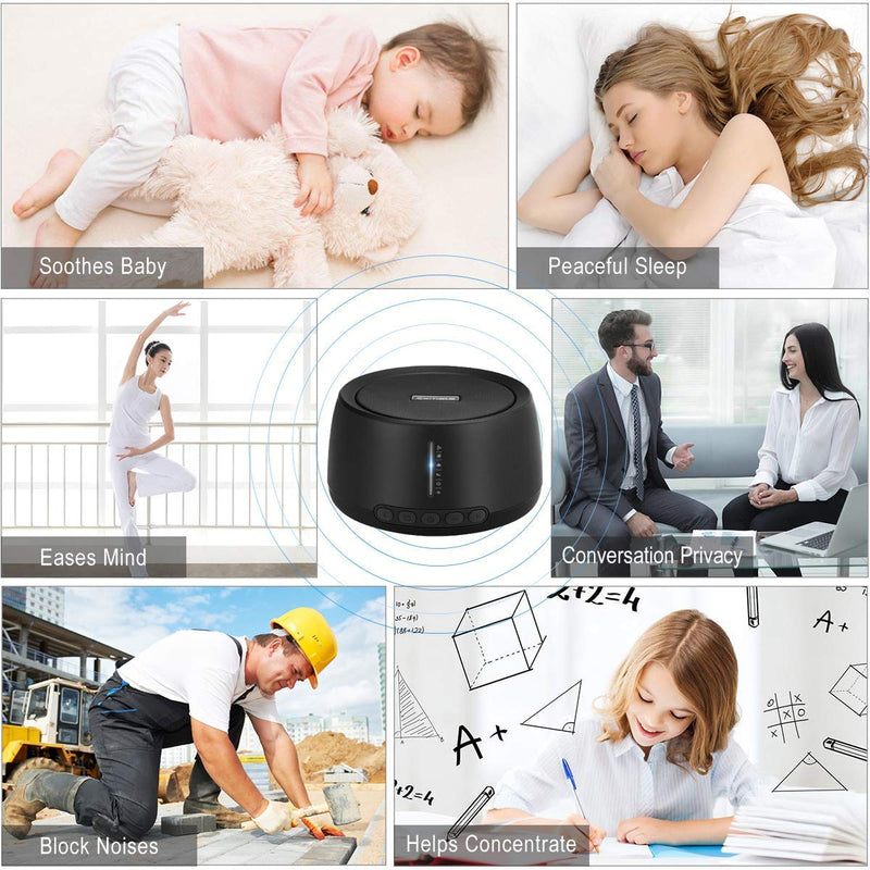 [Australia] - Sound Machine for Baby Sleeping, Exmate Noise Machine for Office Privacy with 30 Non-Looping HiFi Soothing Sound, Memory Function and Timer Sound Machine for Adult Kid Home Office Travel 1 Count (Pack of 1) 