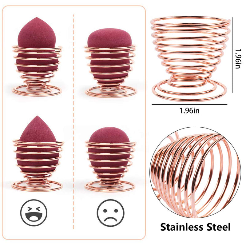 [Australia] - Yoodelife 1 Pc Beauty Sponge Blender Holders Makeup Sponge Drying Stand Beauty Sponge Holder Storage Rack Egg Powder Puff Display Stand Sponge Storage, Rose Gold 