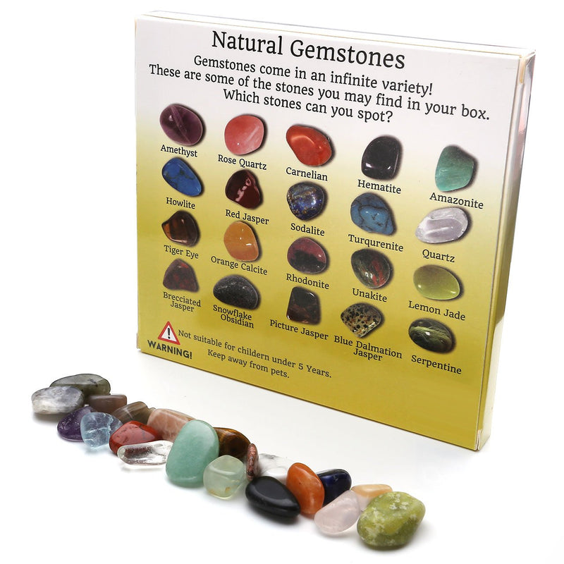 [Australia] - JOVIVI 20 Gemstones Chakra Stone Healing Balancing Kit for Collectors, Crystal & Reiki Healers and Yoga Practioner 