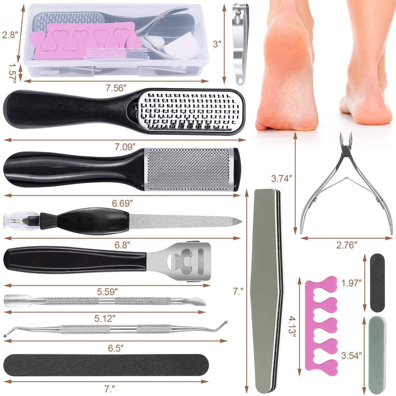 [Australia] - AdamStar 23 in 1 Pedicure Kit, Professional Tools Pedicure Sets, Foot File, Manicure, Toenail Completo Care Kit for for Women & Men Dry Dead Skin Pedicure Supplies at Home or Salon Best Gift 