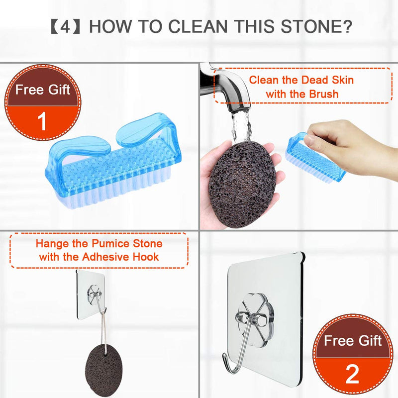 [Australia] - Natural Volcanic Lava Pumice Stone Foot and Hand Skin Pedicure Callus Dead Skin Remover(Brown) 