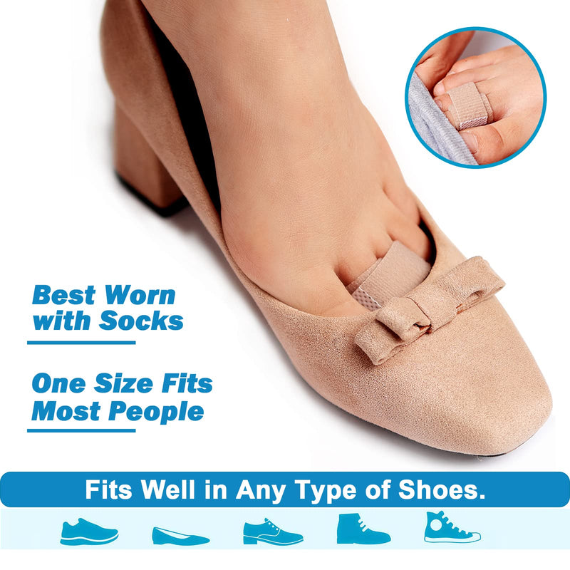 [Australia] - PrettSole 8 Pieces Toe Splints, Broken Toe Wraps, Hammer Toe Support Brace for Men, Women - Broken Toe, Crooked Toes, Overlapping Toes Cushion and Protect - Temporary Toe Straighteners Beige 