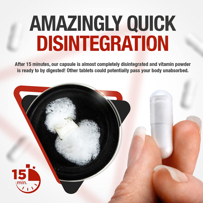 [Australia] - Thiamine Vitamin B1 100mg Capsules - 100 pcs (3+ Month Supply) of Rapidly Disintegrating Capsules, Each with 100 mg of Premium Quality VIT B1 Thiamin Mononitrate Powder 