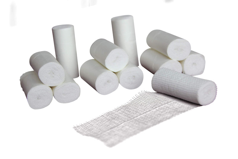 [Australia] - PintoMed - Gauze Bandage Roll Stretch Wound Care, Absorvent and Keeps Clean -17 Threads Non Sterile Size 5Cmx 4Mts 12pcs per Pack 5 CM 