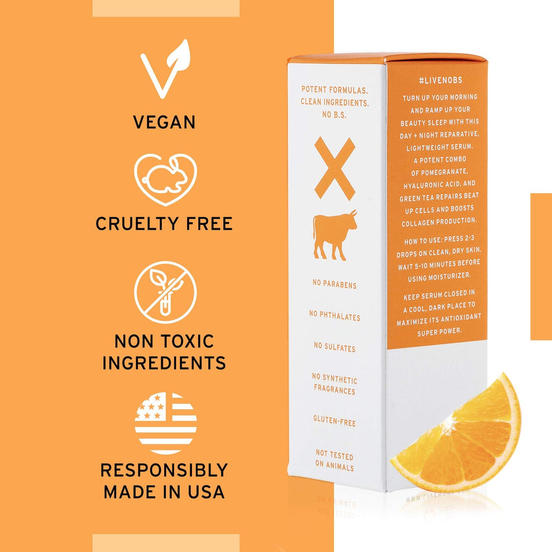 [Australia] - NO B. S. NO BAD STUFF No B. S. Vitamin C Serum For Face - Potent & Clean Skin Care. No Hype. No Fads. Pure C + E with Hyaluronic Acid Serum. (Full Size) Full Size 