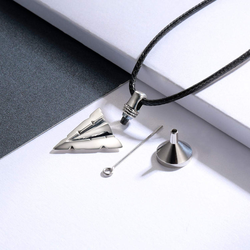 [Australia] - MANBU 925 Sterling Silver Urn Necklace for Men - Arrowhead Memorial Pendant Cremation Ash Jewelry Bereavement Keepsakes Gift for Loss of a Loved One 
