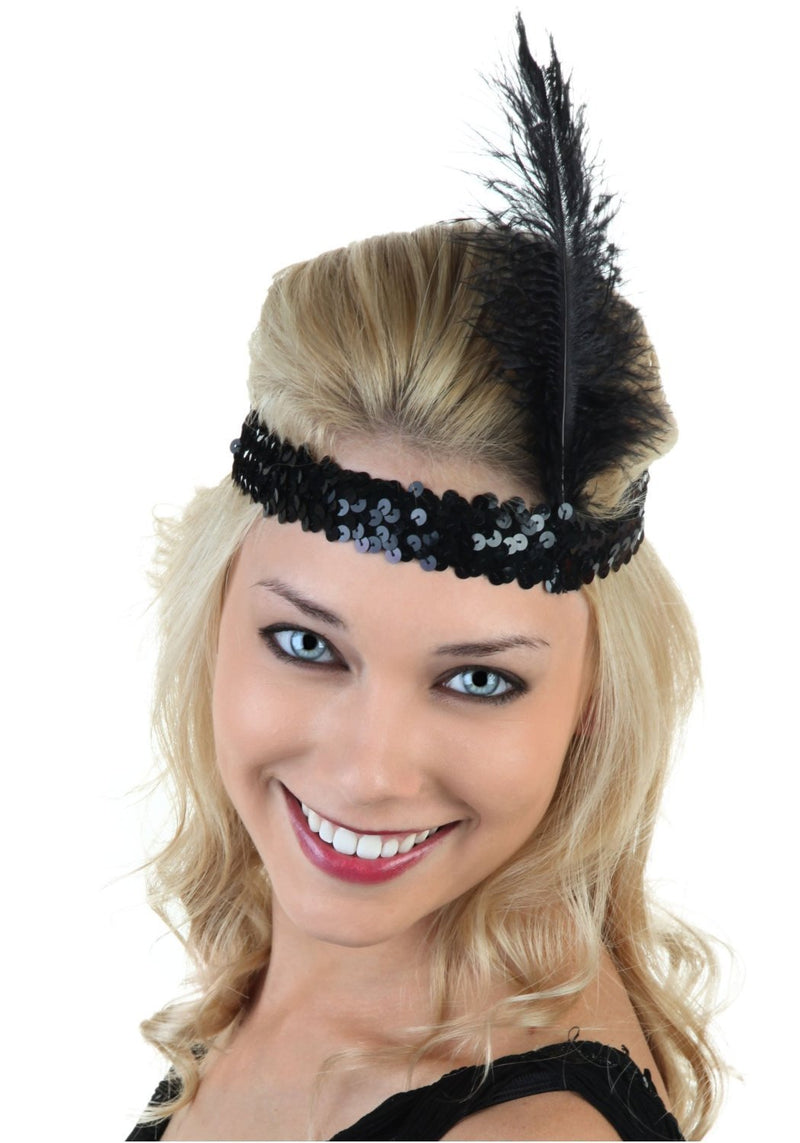 [Australia] - Sequin Headband Art Deco Party Accessory Party Feather Headband 8pcs 8pcs Colors 