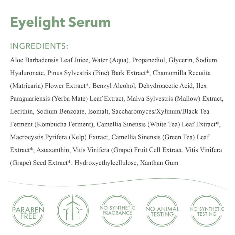 [Australia] - emerginC Scientific Organics Eyelight Serum - Roll On Eye Serum with Plant Stem Cells + Hyaluronic Acid to Combat The Appearance of Dark Circles + Puffiness (0.34 oz, 10 ml) 