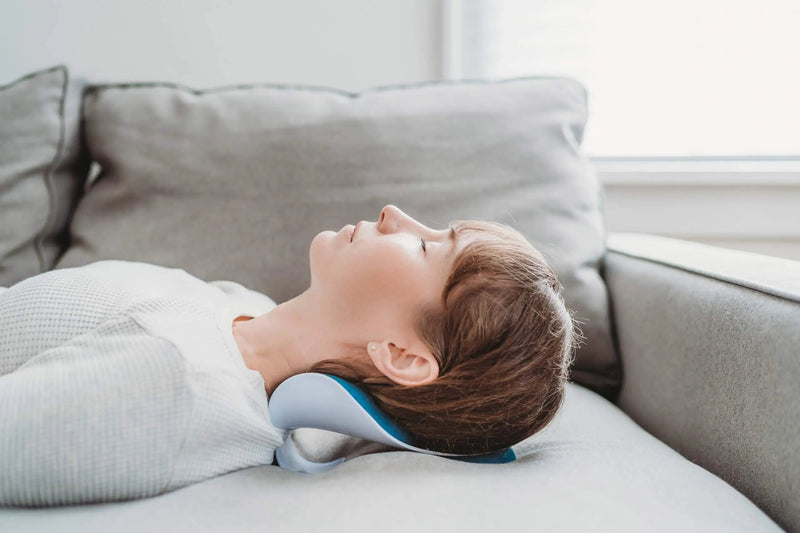 [Australia] - Kanjo Neck Pain Relief Support Cradle | Neck Cushion & Cervical Traction Device for Neck Pain | Neck Alignment Cradle & Neck Rest for Relaxation and Pain Relief | FSA & HSA Eligible 