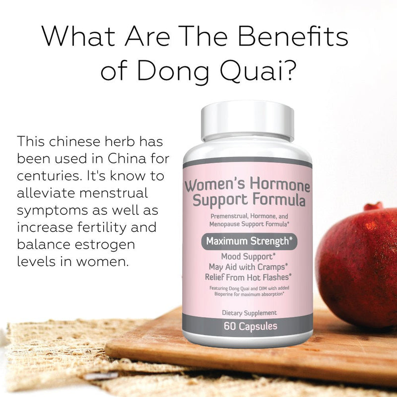 [Australia] - Women's Hormone Support Formula – Extra Strength DIM 200mg with BioPerine, Dong Quai, Vitamin E, Balance Hormones, Estrogen Metabolism, Mood Support, PMS Relief, Menopause Relief, 2 Month Supply 