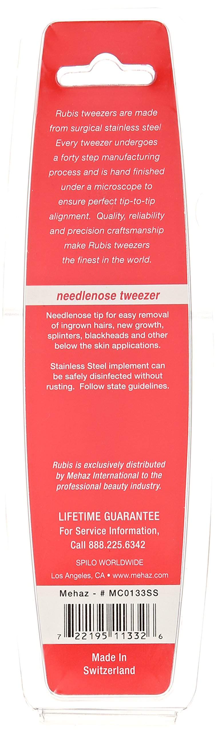 [Australia] - Rubis Switzerland Needle Nose Tweezer 