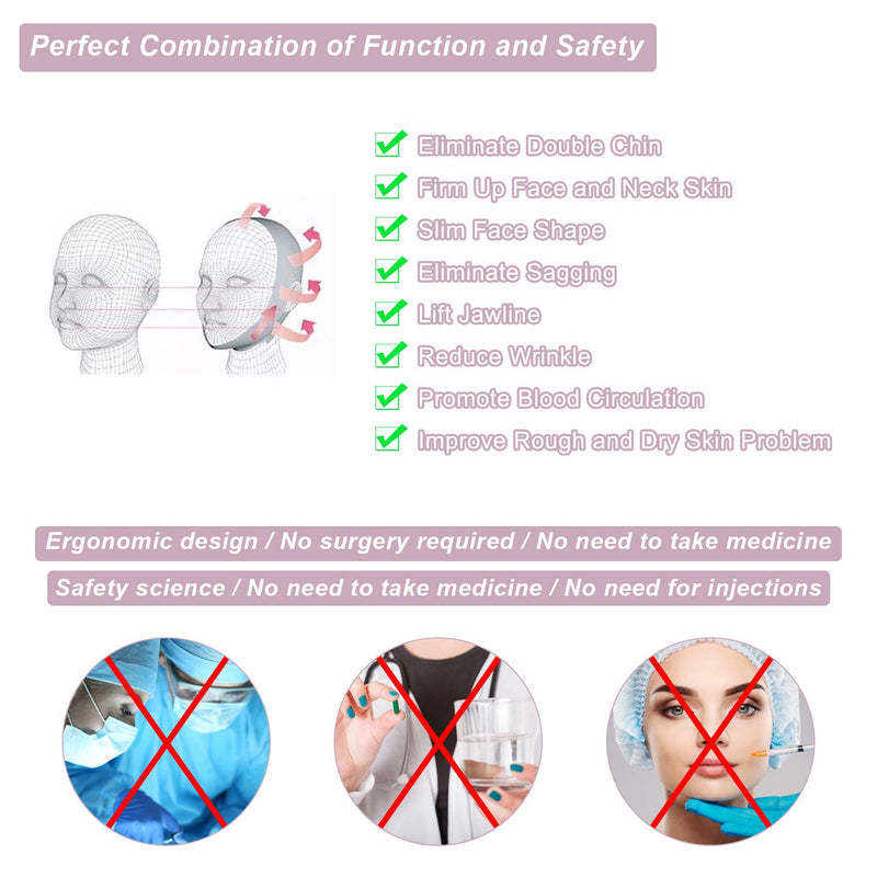 [Australia] - FERNIDA Double Chin Reducer, Face Slimming Strap Facial Weight Lose Slimmer Device, Pain Free V-Line Chin Cheek Lift Up Band Anti Wrinkle Eliminates Sagging Anti Aging Breathable Face Shaper Band Orange 