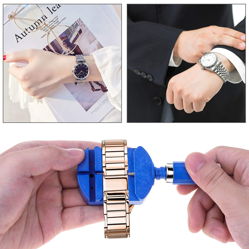 [Australia] - Watch Link Removal Tool Kit, Cridoz Watch Band Tool Chain Link Pin Remover with 12pcs Replacement Pins and 3pcs Pin Punches for Watch Bracelet Sizing, Watch Strap Adjustment and Watch Repair 