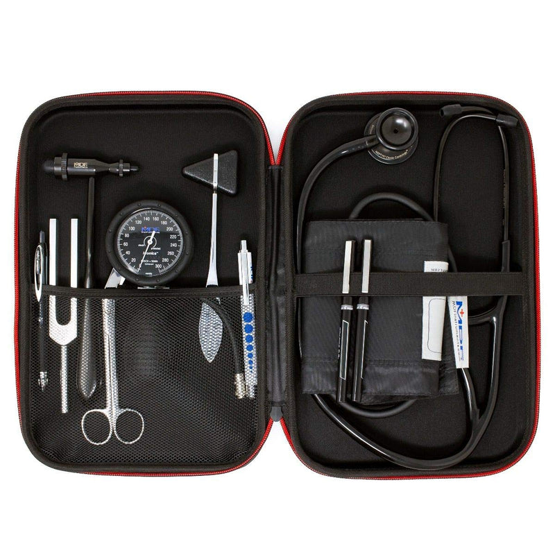 [Australia] - MDF Stethoscope Hard Case for Classic Cardiology, MD One and Acoustica Stethoscopes, Reflex Hammers, Sphygmomanometers, Penlights - Mesh Pocket for Doctor & Nurse Accessories - Large (MDFSCL12) 