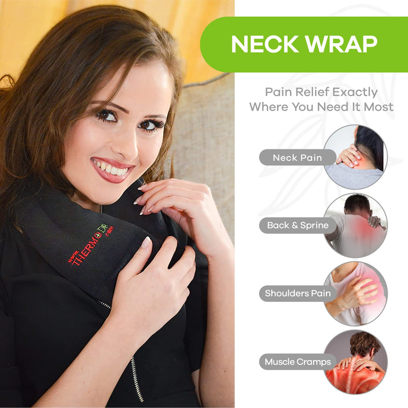 [Australia] - ThermoDr Neck Wrap | Microwaveable Wheat Bag for Neck Pain | Suitable for Neck Pain Relief & Migraine Relief | Hot & Cold Compress Infused with Lavender With Lavander 