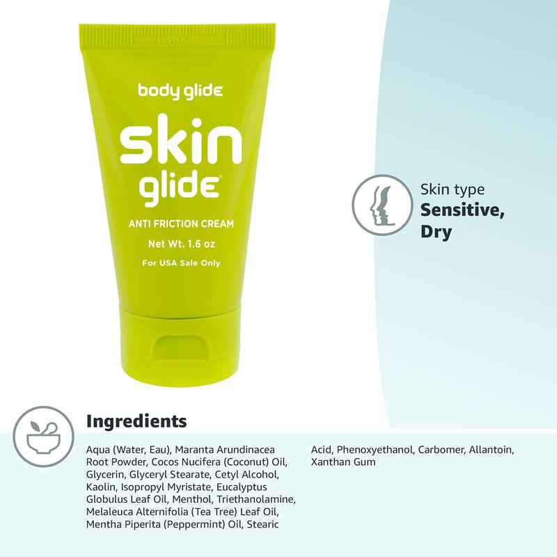 [Australia] - Body Glide Skin Glide Anti-Friction Cream, 1.60oz (USA Sale Only) 