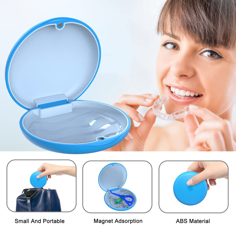 [Australia] - Aligner and Retainer Case, Dento Box (Also for Bite Splint, Grinding Splint) 1 Piece KFO Box (Blue case + Light Blue Silicone). Blue Case + Light Blue Silicone 