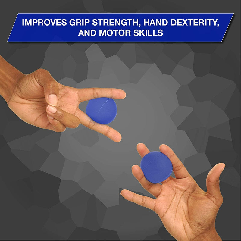 [Australia] - THERABAND Hand Exerciser, Stress Ball For Hand, Wrist, Finger, Forearm, Grip Strengthening & Therapy, Squeeze Ball to Increase Hand Flexibility & Relieve Joint Pain, Blue, Firm 