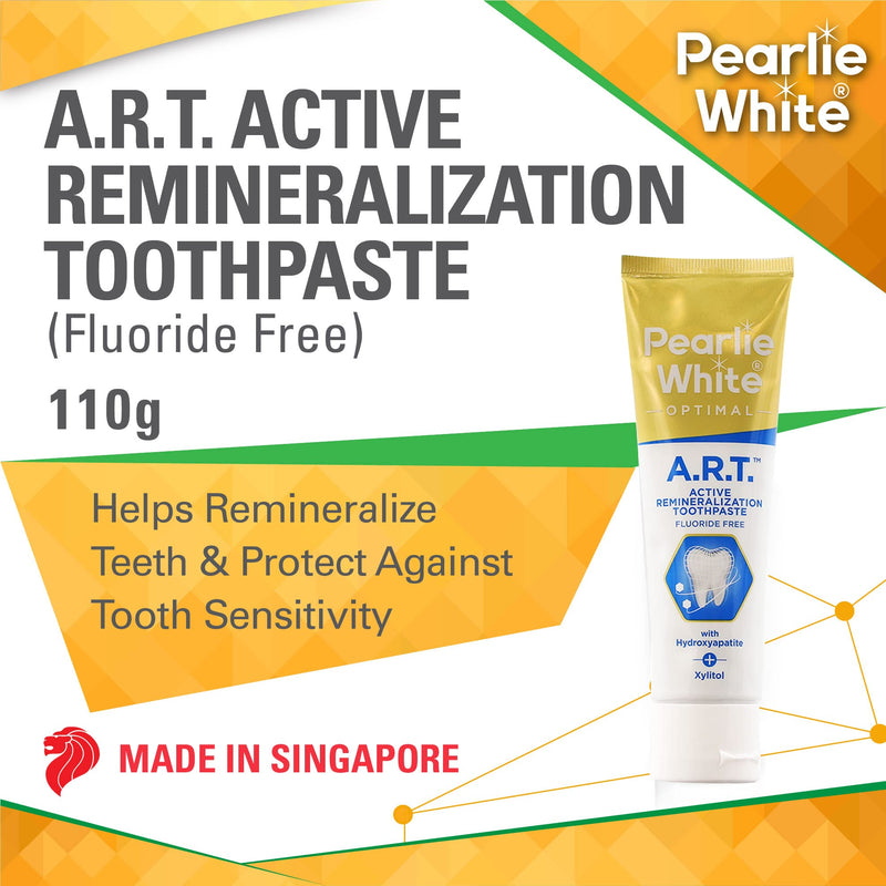 [Australia] - Pearlie White Active Remineralization Toothpaste - Fluoride Free (3.8oz, 110gm) - Non Fluoride Remineralizing Toothpaste for Tooth Enamel Repair | Contains Hydroxyapatite and Xylitol 1 