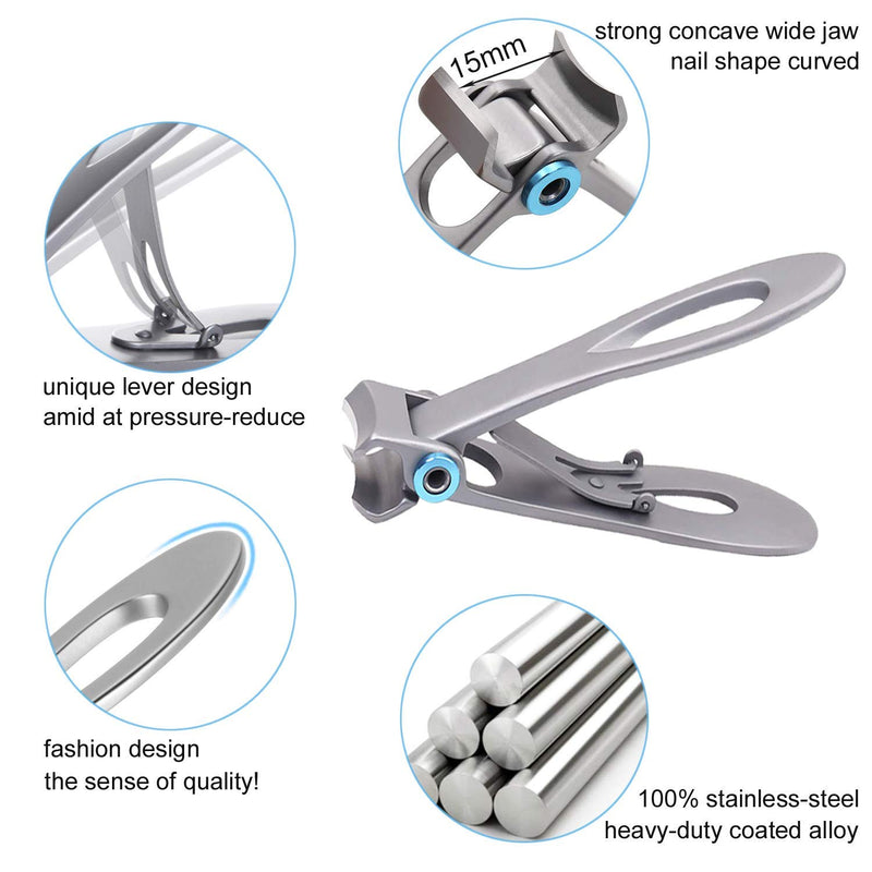 [Australia] - Thick Toenail Clippers, Mens Nail Clippers for Large Big Thick Nail and Toenail Senior Nail Clippers with Easy Grip Rubber Handle for Podiatrist/Ingrown/Seniors/Professional 