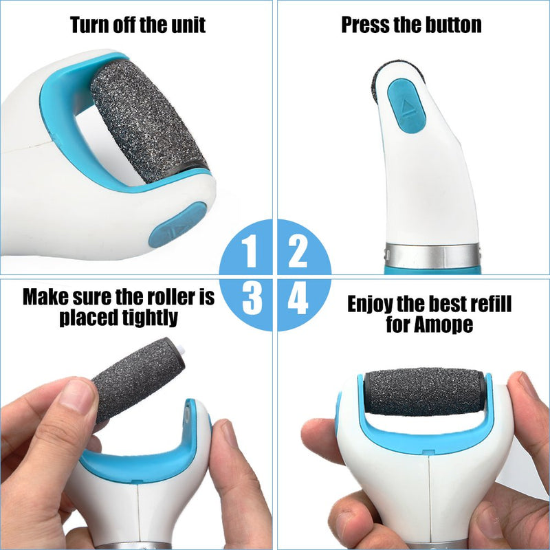 [Australia] - Premium 5 Extra Coarse & 5 Regular Coarse Replacement Refill Roller for Amope Pedi Refills Electronic Perfect Foot File 5 Black Extra & 5 Blue Regular Coarse 