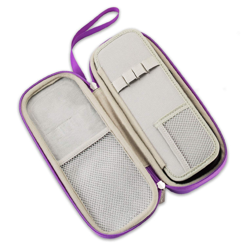 [Australia] - Caseling Hard Stethoscope Case Compatible with 3M Classic III, Lightweight II S.E, Cardiology IV Diagnostic, Includes ID Slot and Mesh Pocket for Nurse Accessories (Purple - Pu Leather) Purple - Pu Leather 