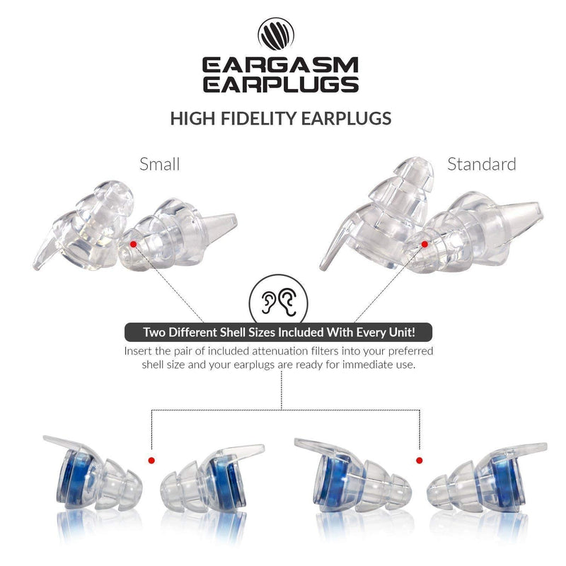 [Australia] - Eargasm High Fidelity Earplugs for Concerts Musicians Motorcycles Noise Sensitivity Conditions and More (Ear Plugs Come in Premium Gift Box Packaging) - Blue 