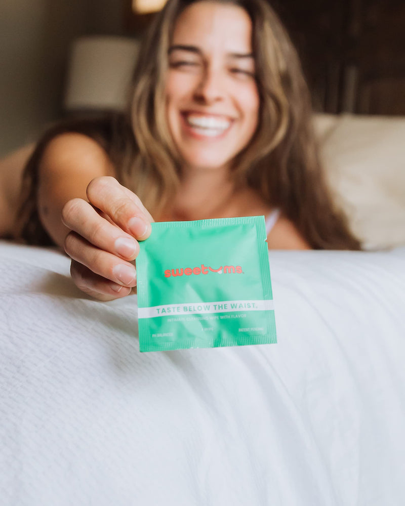 [Australia] - Sweetums Feminine Wipes For Women, Individually Wrapped - pH Balanced Flavored Intimate Wipes - Pack of 10 (Mojito) Mojito 