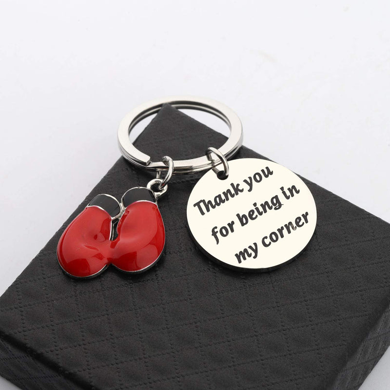 [Australia] - CHOORO Boxing Gift Red Boxing Gloves Keychain Sports Gift Thank You for Being in My Corner Gifts for Boxers Boxing Coach being in my corner Boxing-keychain 