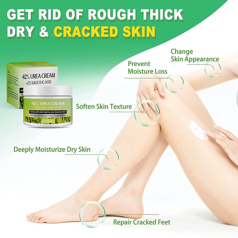 [Australia] - Urea Cream 42% Foot Cream Salicylic Acid 4.3 Oz, Upgraded Callus Remover For Feet, Knees& Elbows, Intensive Moisturizes & Softens Skin, Exfoliates Dead Skin By Vebuni 