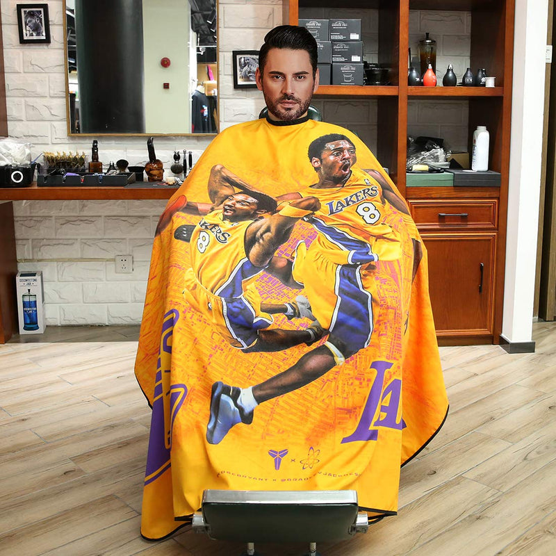 [Australia] - Barber Cape, Hair Cutting Cape with Snap Closure, Professional Salon Cape, Hairdressing Haircut Cape - Waterproof Polyester Hair Cape, for Hairdresser Styling & Home, 64'' x 57'' (Orange) Orange 