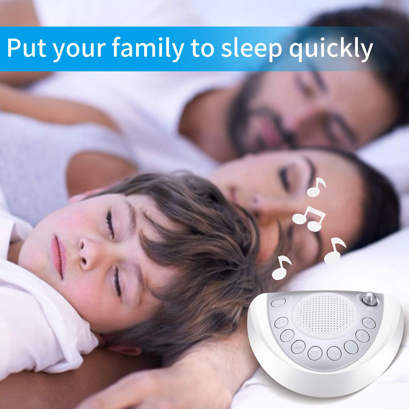[Australia] - White Noise Machine Raynic Sound Machine Portable Sleep Machine with 24 Natural Soothing Sounds, Timer, USB Port, Headphone Jack for Baby, Kids, Adults, Travel, Office, Home (Silver) Silver 