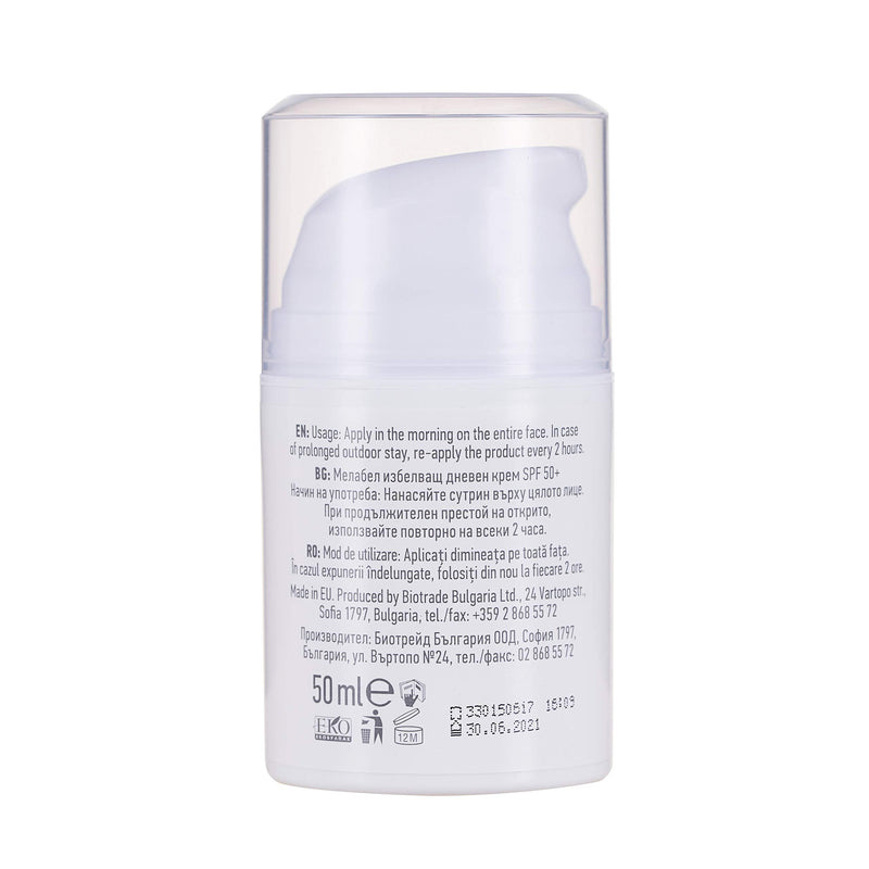 [Australia] - Melabel‚Ñ¢ Whitening Day cream with SPF 50 sun protection 50 ml, Lightens Dark Spots on the Skin, Evens the Overall Skin Tone, With Phytic acid, Gentle Hydration by Biotrade 